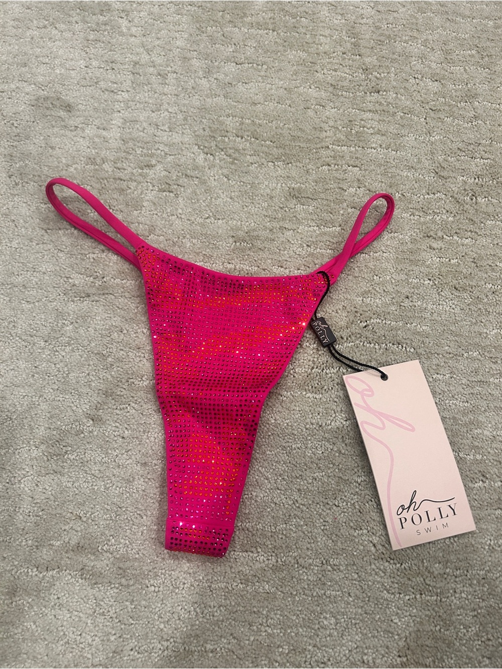 Oh Polly Rhinestone Triangle Bikini Bottom - Picture 3 of 6